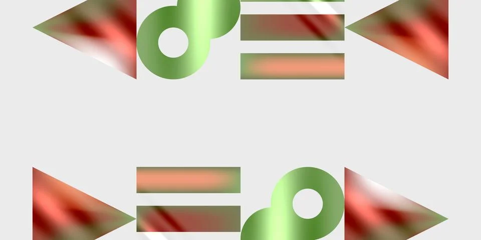 Simple shapes - circles, triangles, rectangles abstract background. Vector Stock Illustration
