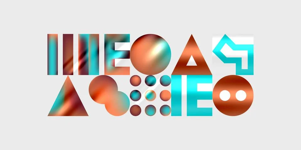 Simple shapes - circles, triangles, rectangles abstract background. Vector 스톡 일러스트