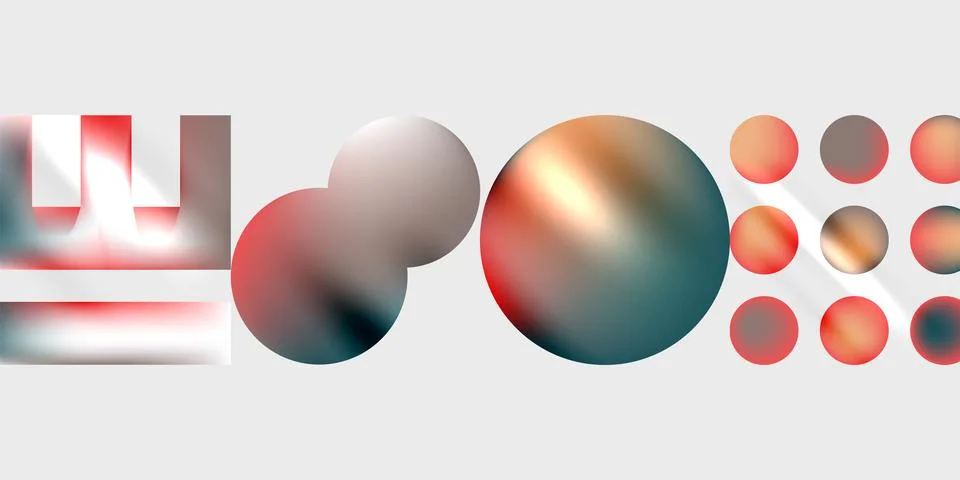 Simple shapes - circles, triangles, rectangles abstract background. Vector Stock Illustration