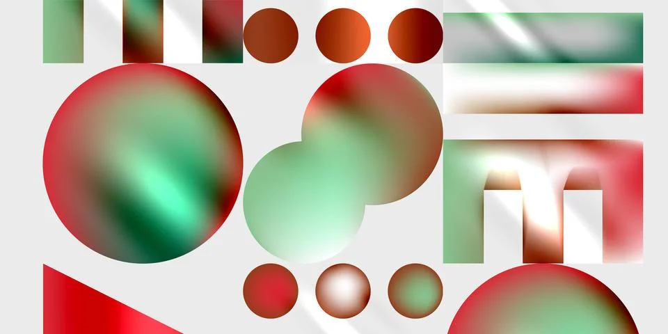 Simple shapes - circles, triangles, rectangles abstract background. Vector .. Stock Illustration
