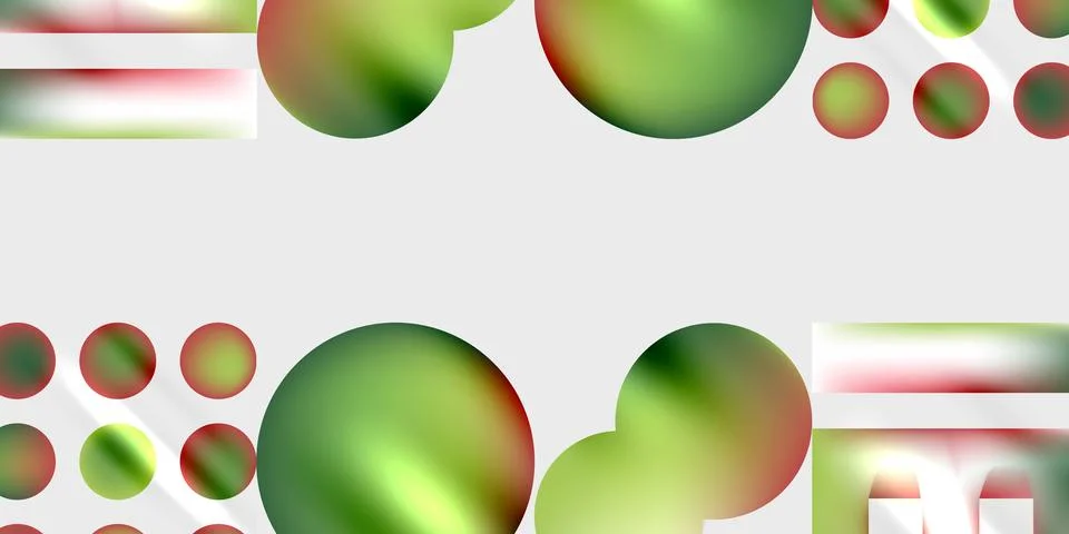 Simple shapes - circles, triangles, rectangles abstract background. Vector Stock Illustration