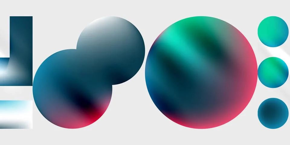Simple shapes - circles, triangles, rectangles abstract background. Vector 스톡 일러스트
