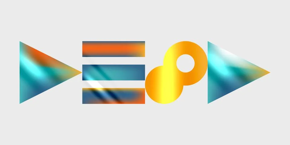 Simple shapes - circles, triangles, rectangles abstract background. Vector Stock Illustration