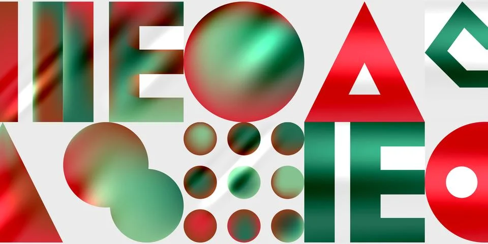 Simple shapes - circles, triangles, rectangles abstract background. Vector 스톡 일러스트