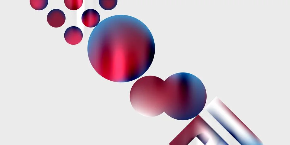 Simple shapes - circles, triangles, rectangles abstract background. Vector Stock Illustration