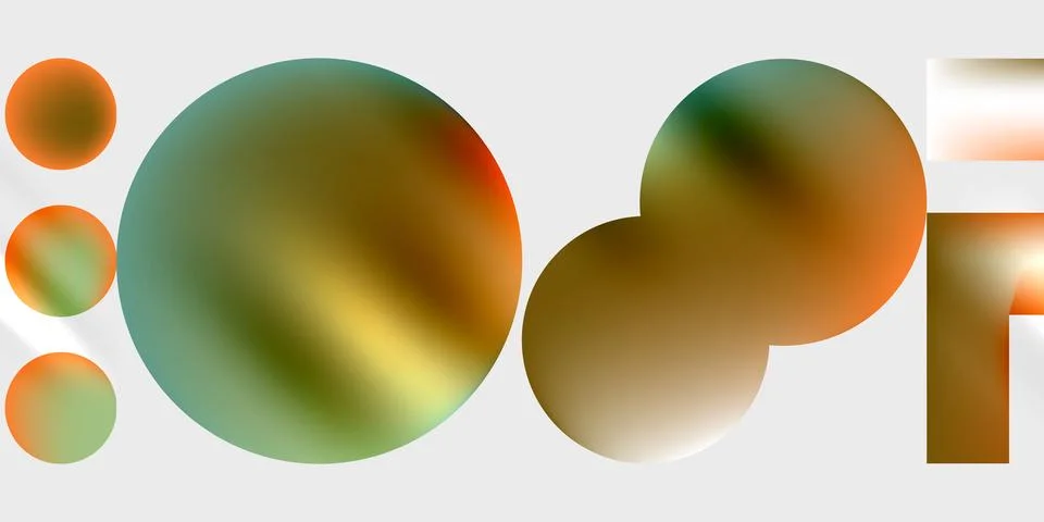 Simple shapes - circles, triangles, rectangles abstract background. Vector Stock Illustration
