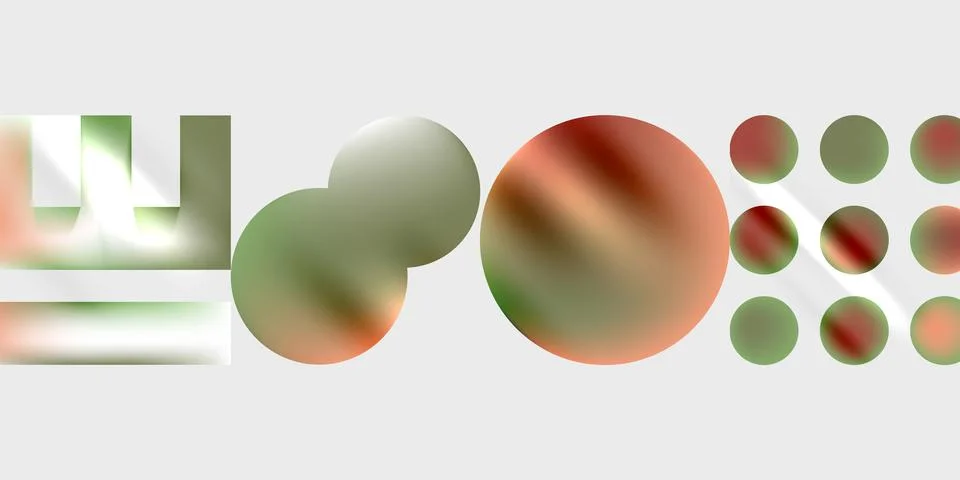 Simple shapes - circles, triangles, rectangles abstract background. Vector Illustrazione stock