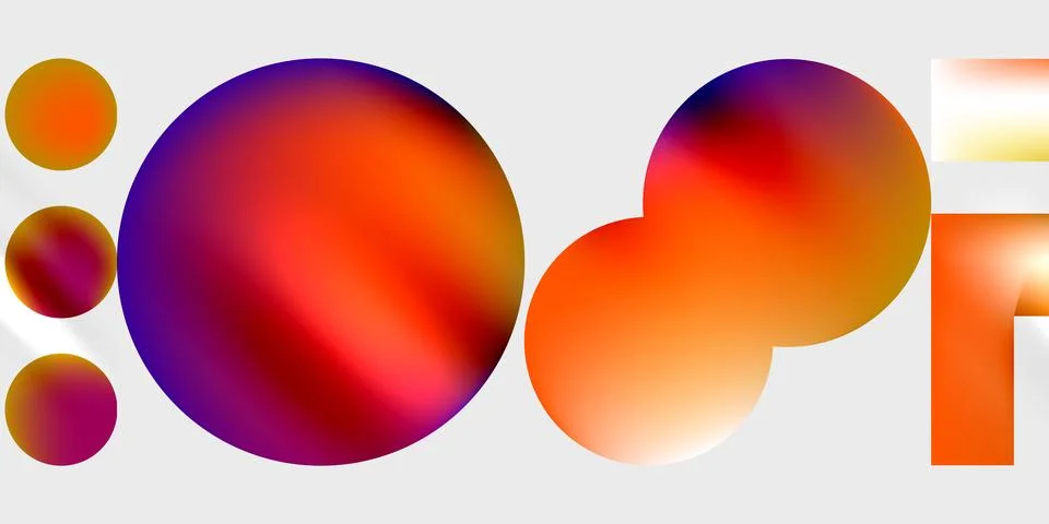 Simple shapes - circles, triangles, rectangles abstract background. Vector Ilustración de archivo