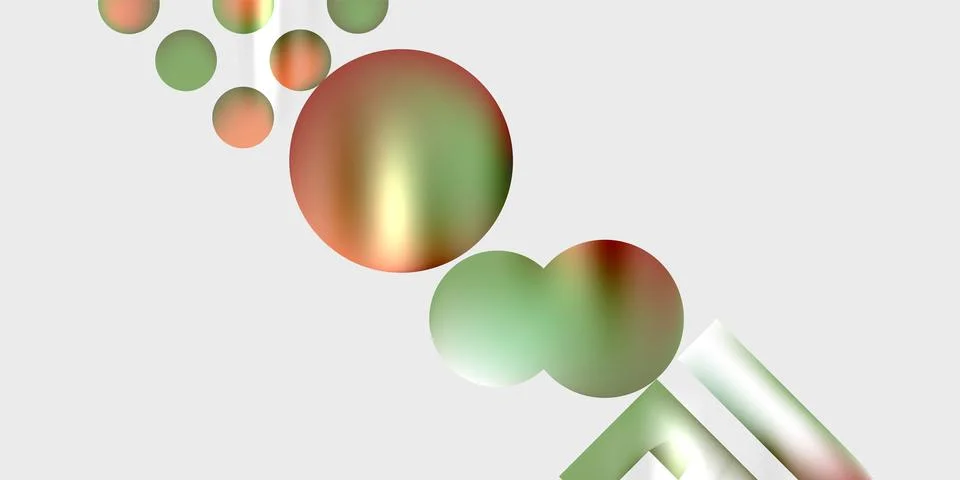 Simple shapes - circles, triangles, rectangles abstract background. Vector Ilustración de archivo