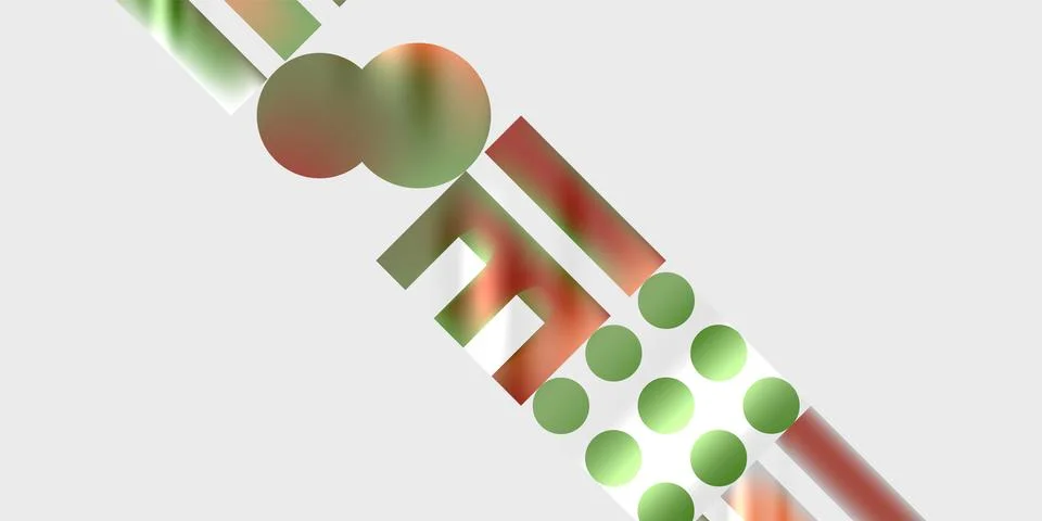 Simple shapes - circles, triangles, rectangles abstract background. Vector Illustrazione stock
