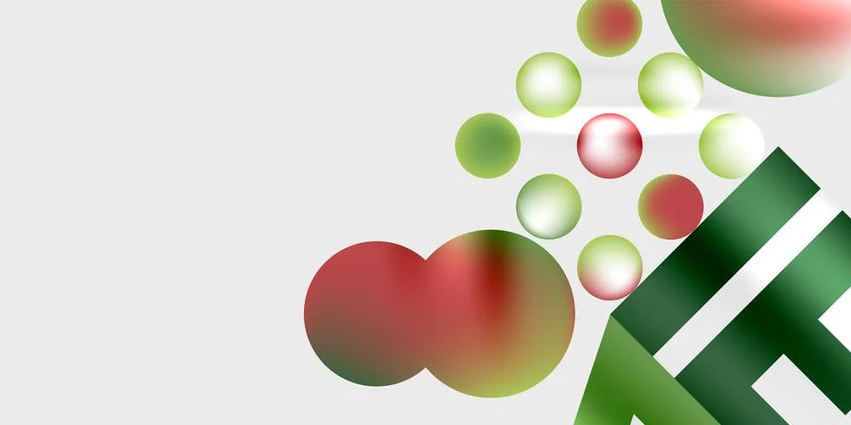 Simple shapes - circles, triangles, rectangles abstract background. Vector Illustrazione stock