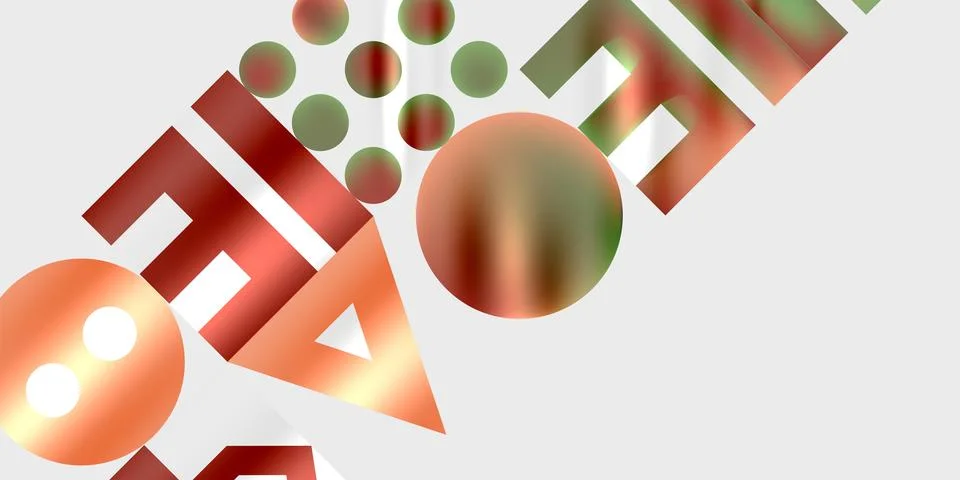 Simple shapes - circles, triangles, rectangles abstract background. Vector Ilustración de archivo
