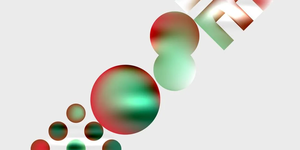 Simple shapes - circles, triangles, rectangles abstract background. Vector Stock Illustration