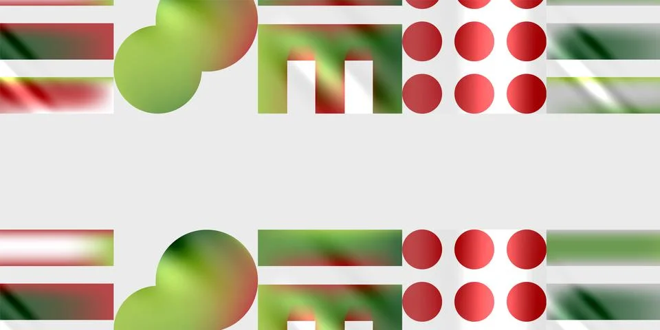 Simple shapes - circles, triangles, rectangles abstract background. Vector Stock Illustration