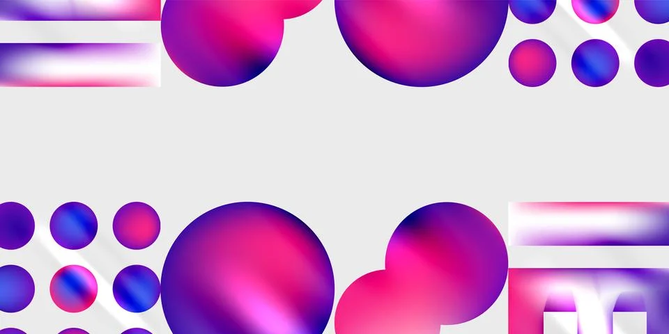 Simple shapes - circles, triangles, rectangles abstract background. Vector Stock Illustration