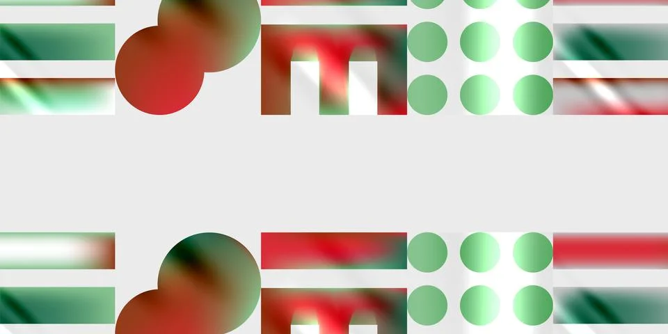 Simple shapes - circles, triangles, rectangles abstract background. Vector Illustrazione stock
