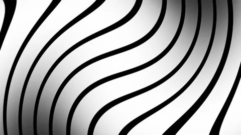 Simple Shapes Curving In Motion. Modern Black And White Background Pattern 스톡 동영상 148328183