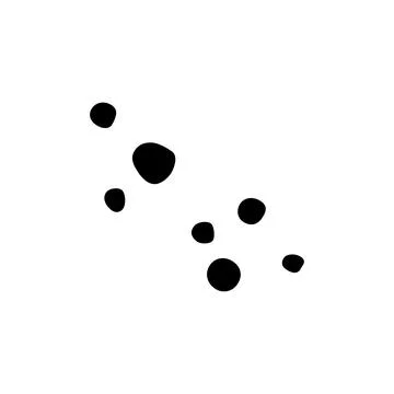 Simple shapes, dots, candy pills. Decoration element for holiday party. Hand  Stock Illustration