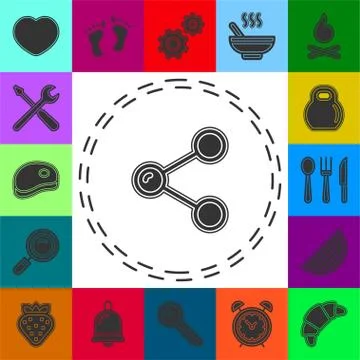 Simple Share Vector Icon Stock Illustration