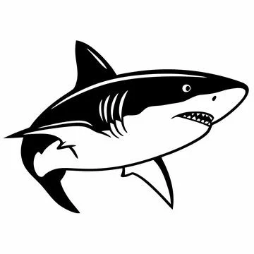 Simple Shark Vector Illustration Stock Illustration