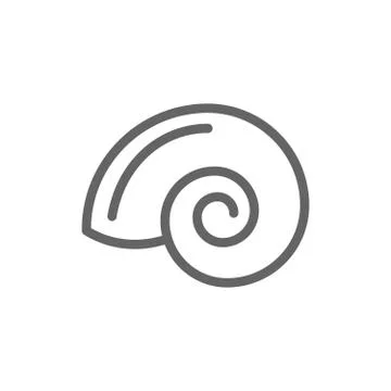 Simple shell line icon. Symbol and sign vector illustration design. Editable 스톡 일러스트
