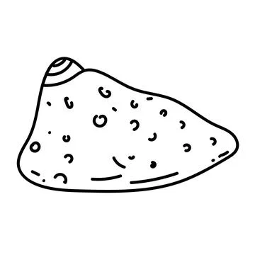 Simple shell outline illustration perfect for modern coastal designs. Stock Illustration