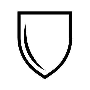Simple shield icon. Defense. Vector. Stockillustratie