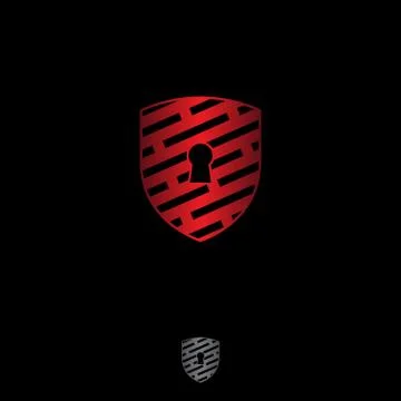 Simple shield Stock Illustration