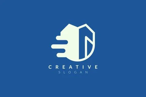 Simple shield logo design. Minimalist and modern vector illustration design s Stock Illustration