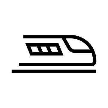 Simple Shinkansen icon. Transportation. Vector. Stock Illustration