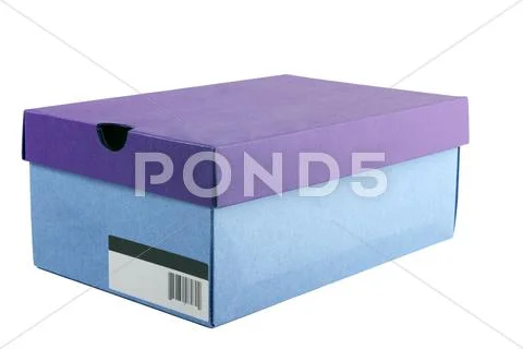 Simple shoe box isolated on white Stock Photos