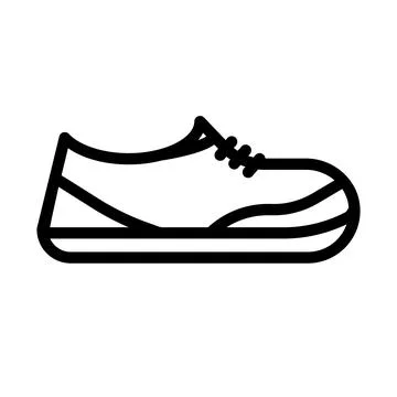 Simple shoe icon. Sneaker. Vector. Stock Illustration