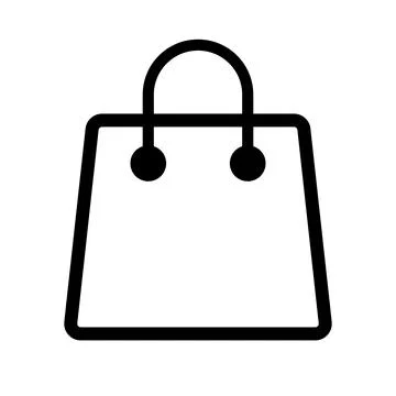 Simple shopping bag icon. Vector. Stock Illustration