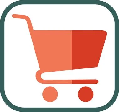 Simple shopping cart icon for web Stock Illustration