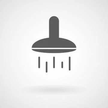 Simple shower icon, vector Stock Illustration