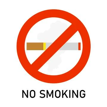 Simple sign of no smoking vector graphic. EPS 10. Stock Illustration