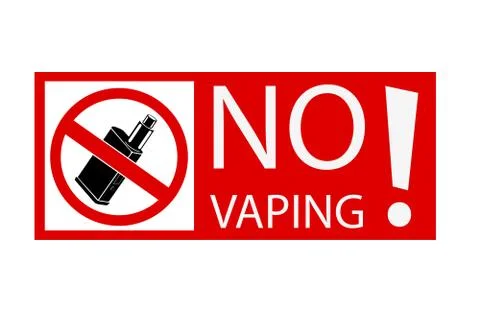 Simple sign no vaping, isolated on white Stock Illustration