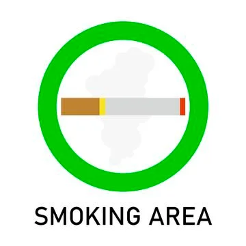 Simple sign of smoking area vector graphic. EPS 10. Illustration