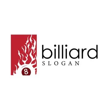 Simple silhouette design of billiards with a modern concept Stock Illustration