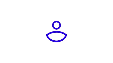 Simple Silhouette Icon of a Person Stock Footage 332984267