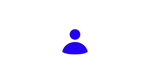 Simple Silhouette of a Person Icon Stock Footage 332984261