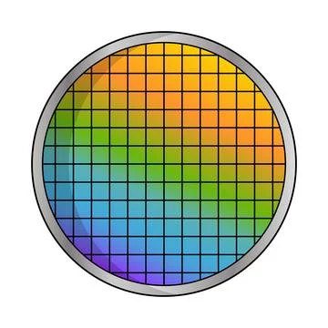 Simple silicon wafer icon. Vector. Stockillustratie