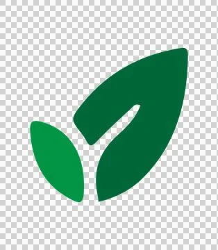 Simple single leaf icon vector Stockillustratie