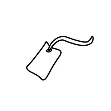 Simple single vector illustration of new year gift label. Stock Illustration