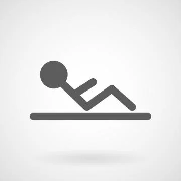 Simple sit up icon, vector 스톡 일러스트
