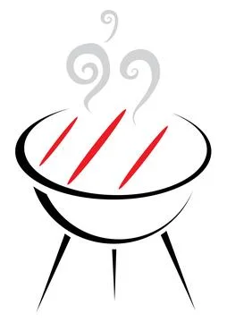 Simple sketch of barbeque Stock Illustration