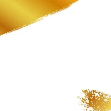 Simple sketch vector square blank background, gold golden crayon Stock Illustration