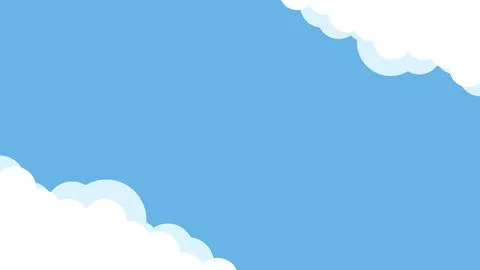 Simple sky background with cloud border Stock Illustration