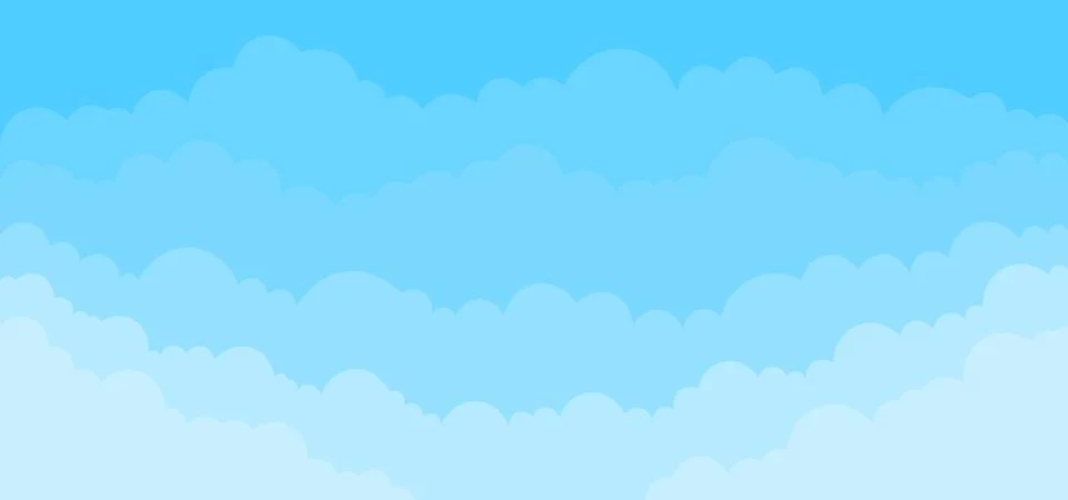 Simple sky background with clouds Stock Illustration