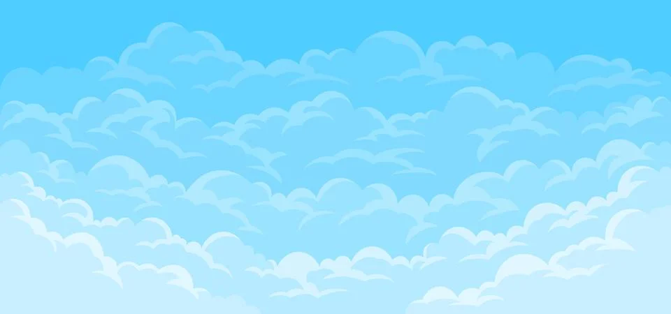 Simple sky background with clouds Stock Illustration